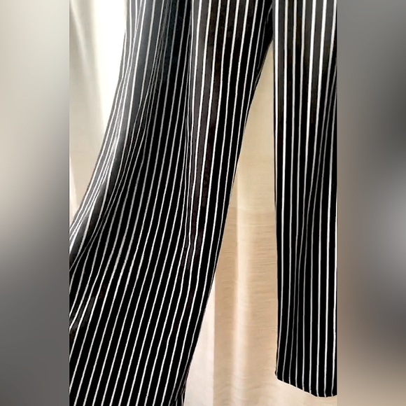 GloryStar Wide Leg Pinstripe stretch back slacks Trouser Pants XXL fit like L/XL - Picture 5 of 11